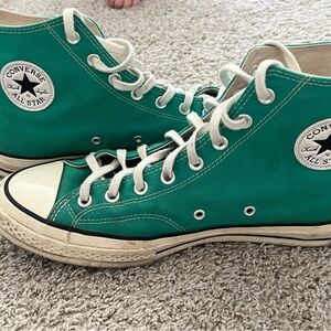 Converse High-Top Sneakers with Teal Accents